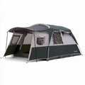 Tent met afmetingen 400 x 300 x 200 cm uitgevoerd in groen en grijs polyester met deuren en ramen